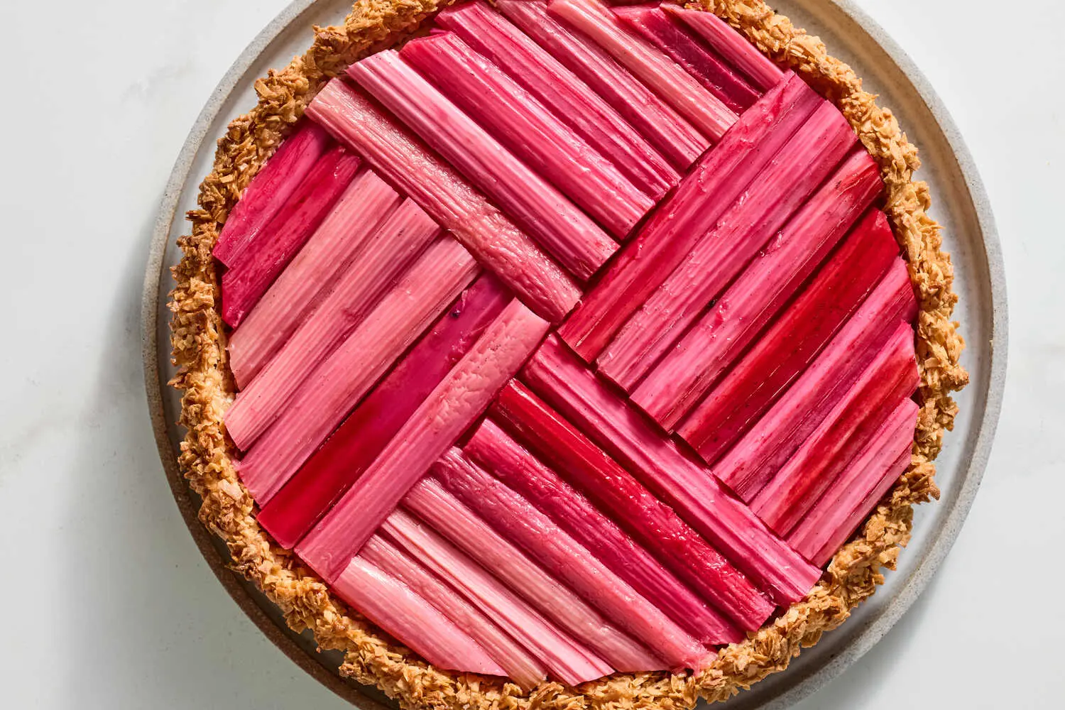 Rhubarb Macaroon Tart